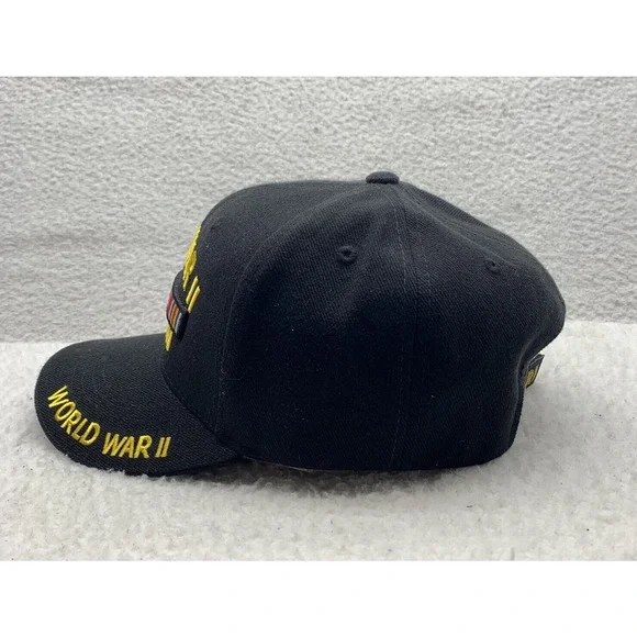 World War II 2 Veteran Baseball Hat Mens Hook Loop OSFM Military Army History - Picture 4 of 9